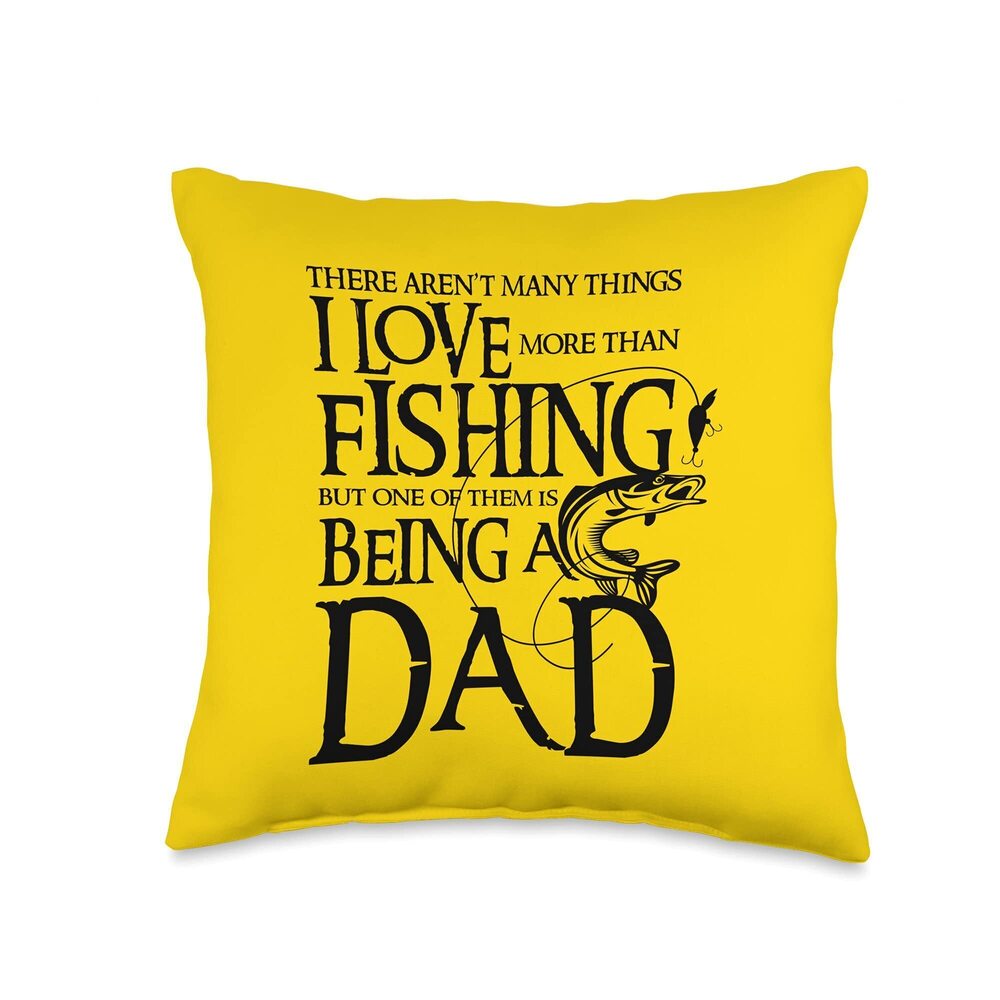 6842 I Love Fishing And I Being A Dad Funny Quote For Fisherman Throw